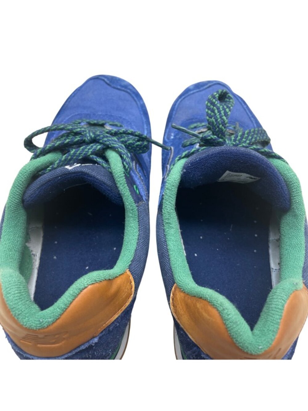 New Balance Boys Blue/Green Suede Lace-Up 574 Athletic Sneakers Size 7 - Picture 6 of 8